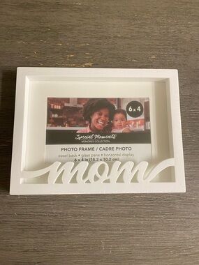 Special Moments White 'Mom' Decorative Photo Frame